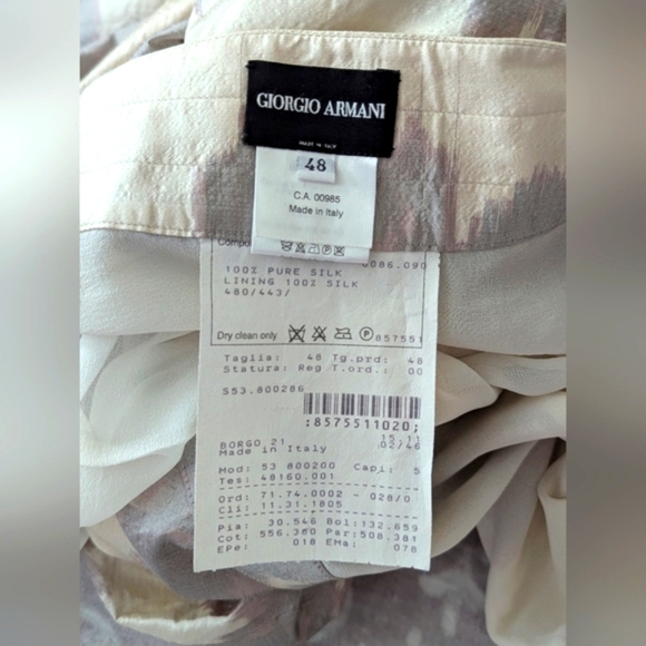 Giorgio Armani Women's Silk Long Skirt/Move Buttons & Snaps To Make It Your Size - Picture 11 of 11